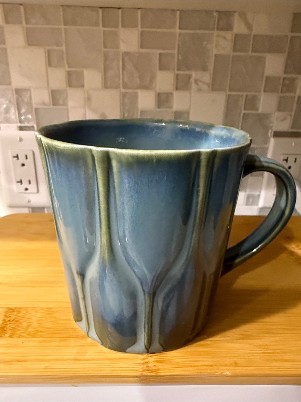 Starbucks Blue Green Lucky Bamboo 2010 Bone China Mug